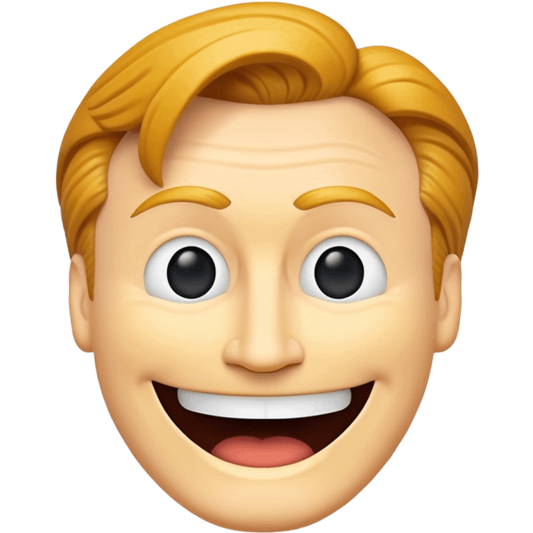 conan o'brien version of the classic round smiley emoji emoji