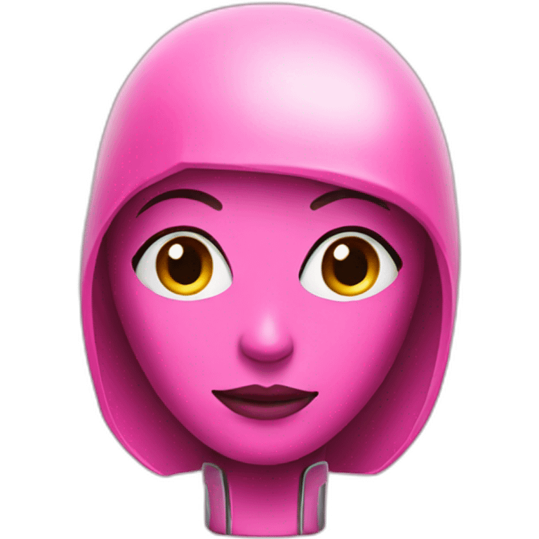 Pink Woman robot emoji