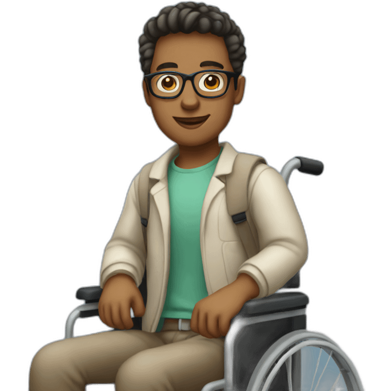 nerd in wheelchair emoji