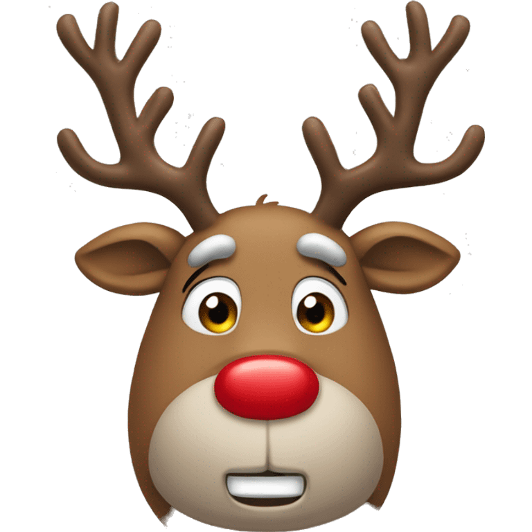 Red nosed reindeer emoji