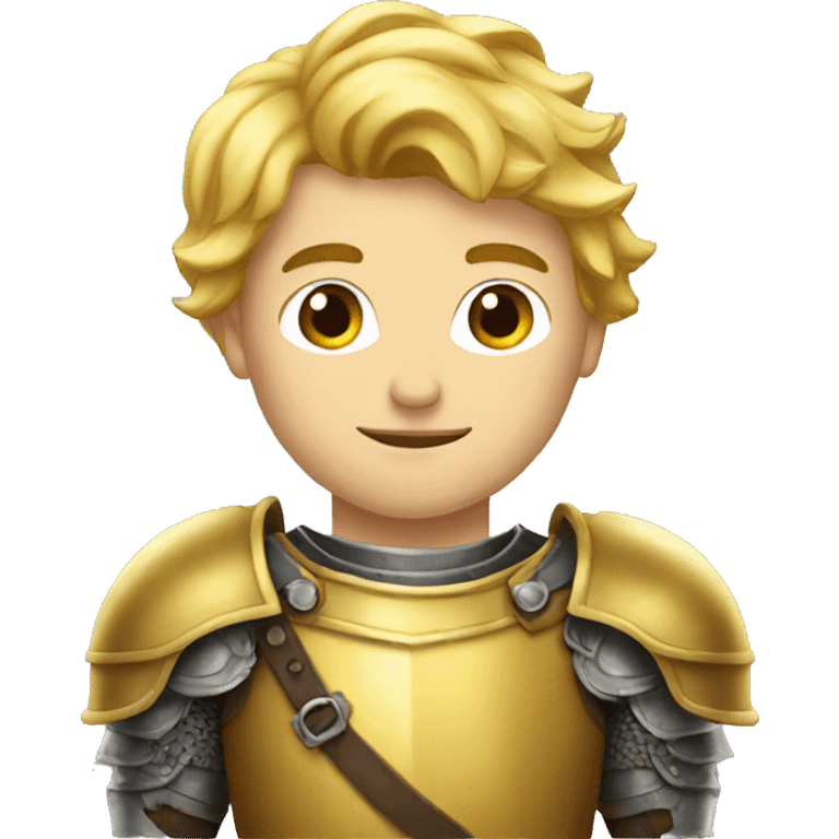 blond knight logn hair emoji