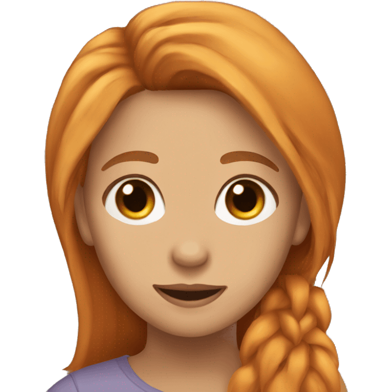 orange horse and light brown hair girl  emoji