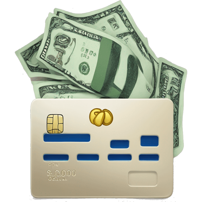 credit card with cash  emoji