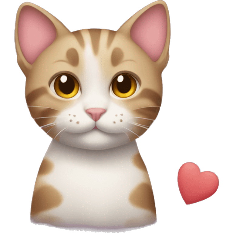 cat holding hearts  emoji