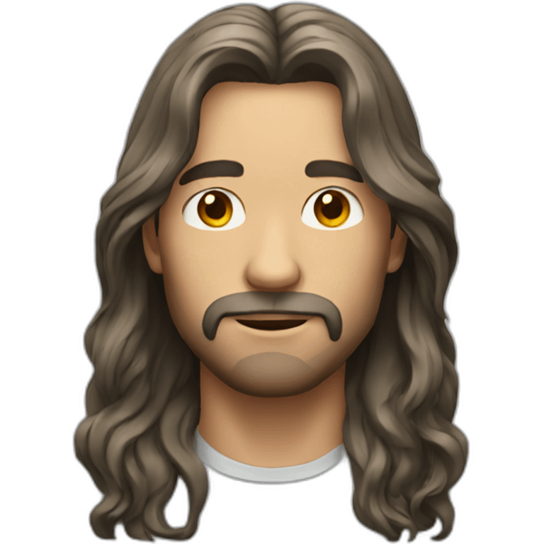 man long hair with glass emoji