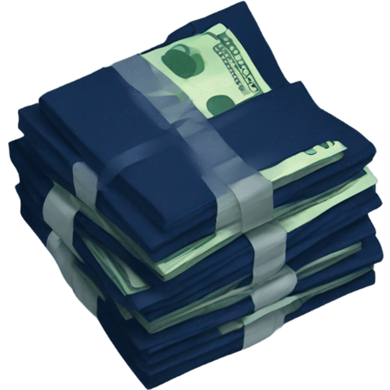 navi blue stack of money emoji