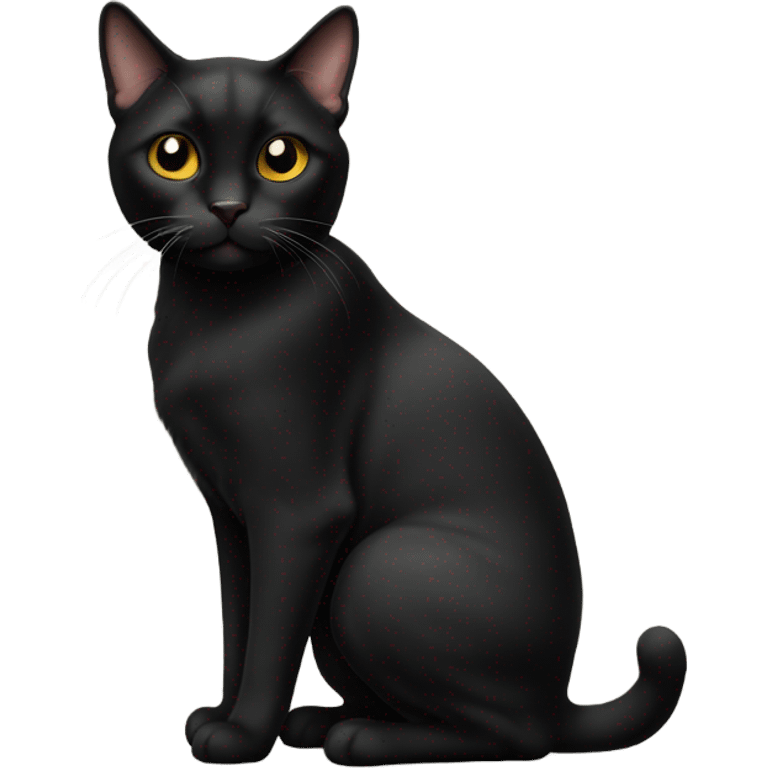 Black manx cat emoji