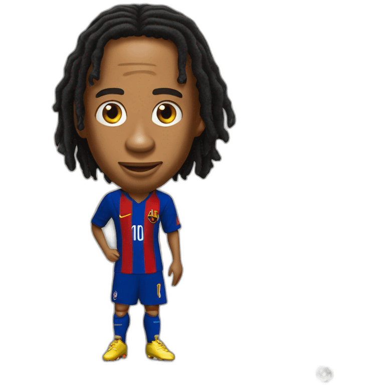 Ronaldinho qui soulève le ballon d'or emoji