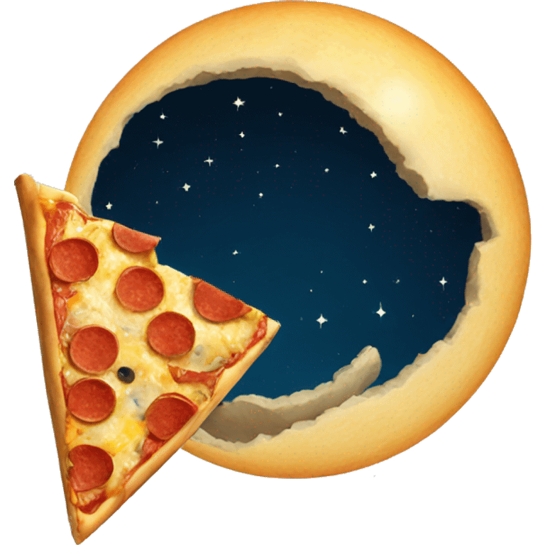 moon eating pizza emoji