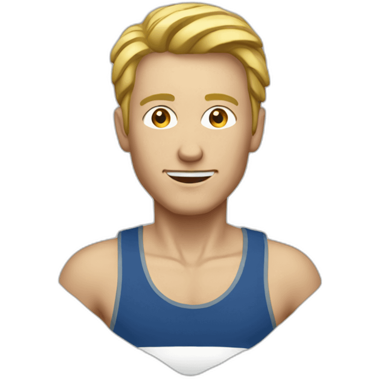 White man runner emoji