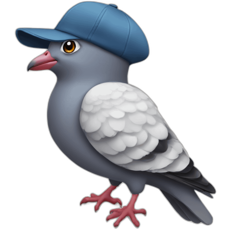 pigeon wearing a pigeon hat emoji