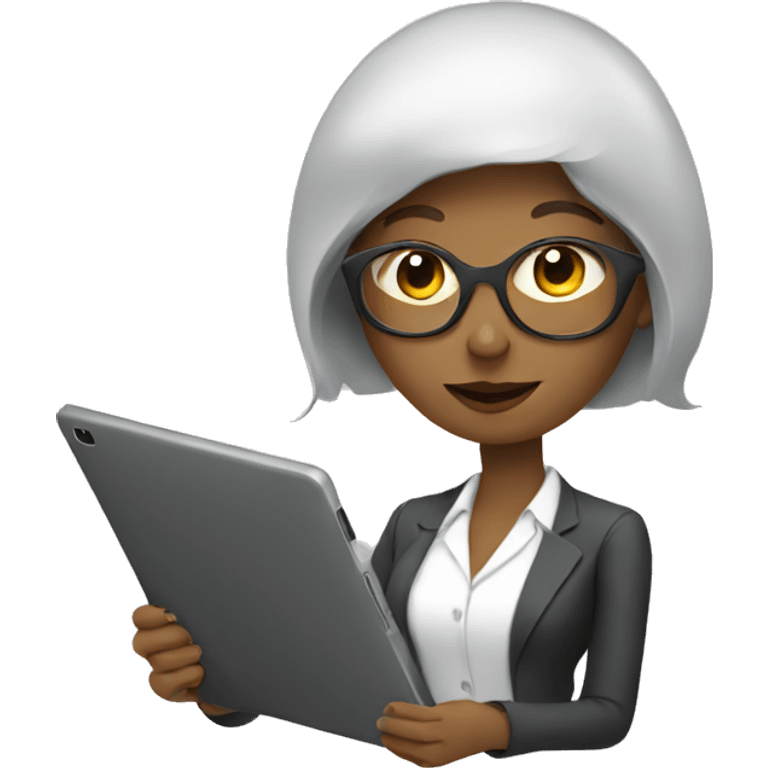 designer woman with tablet emoji