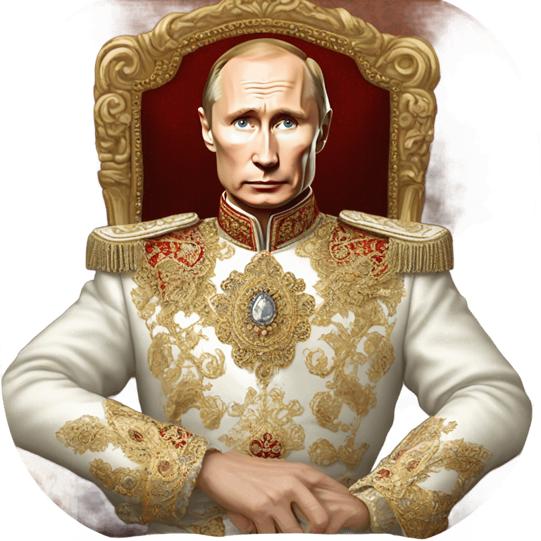 vladimir putin in Romanov dress, full total body emoji