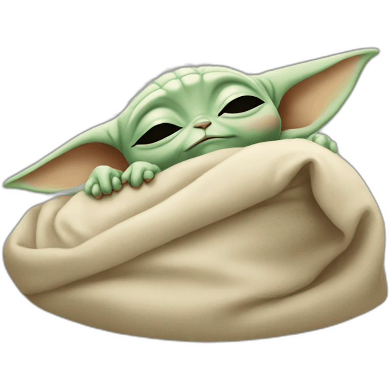 baby yoda sleeping deeply emoji