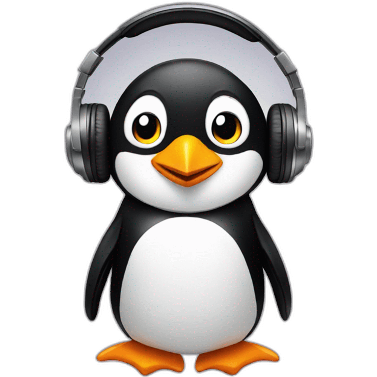 DJ penguin emoji