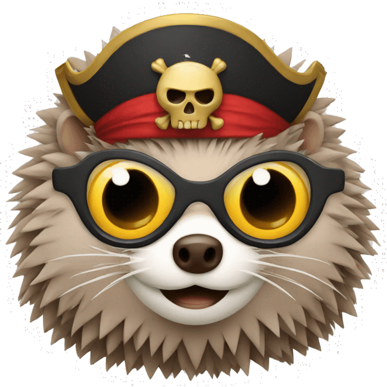 hedgehog pirate AND eye patch emoji