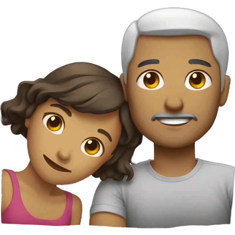 man and girl laying down emoji