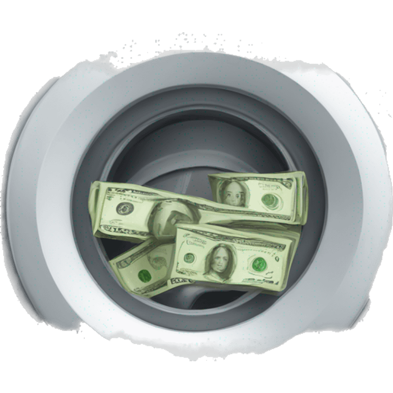 money in the washing machine emoji