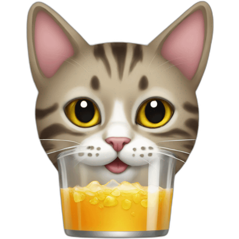 Cat-drink emoji