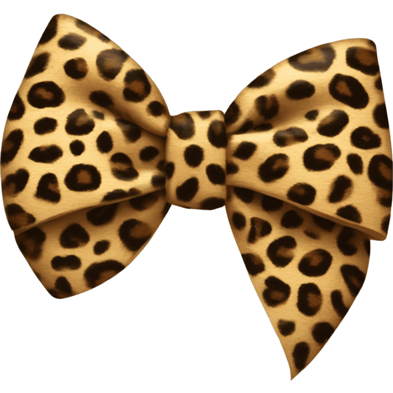 leopard print bow emoji