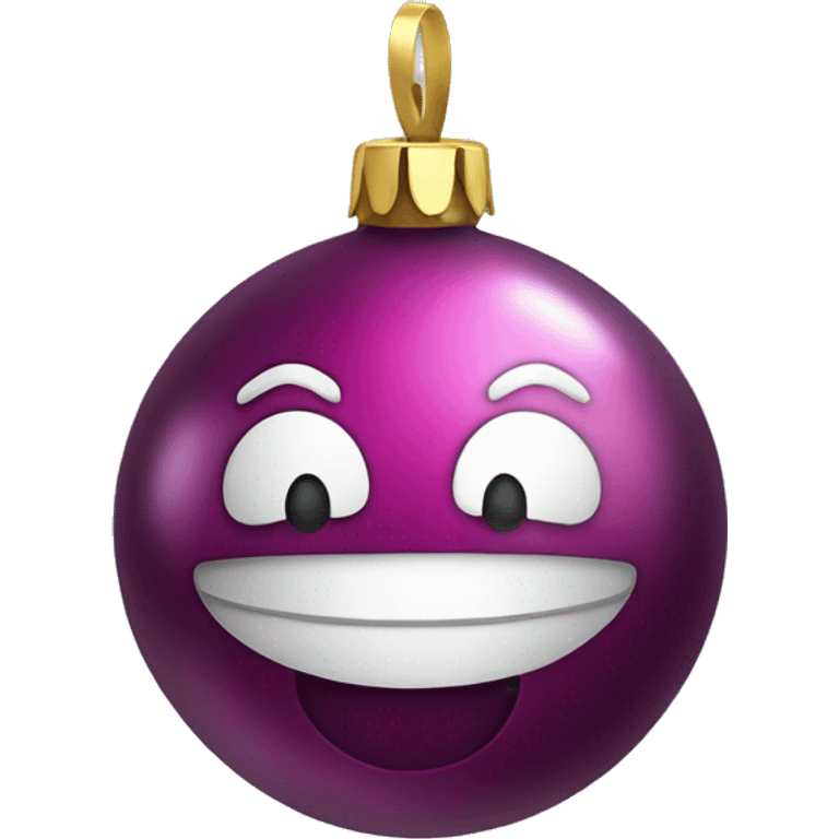 Christmas bauble smiling  emoji