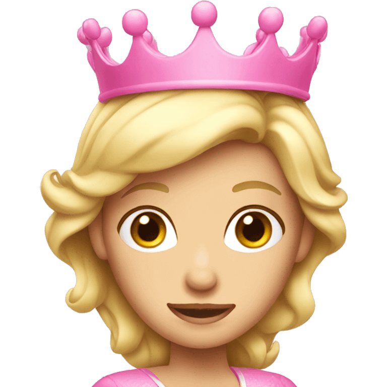 Blond Princess with pink crown emoji