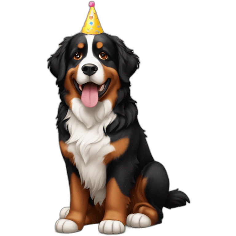 Bernese mountain dog birthday emoji