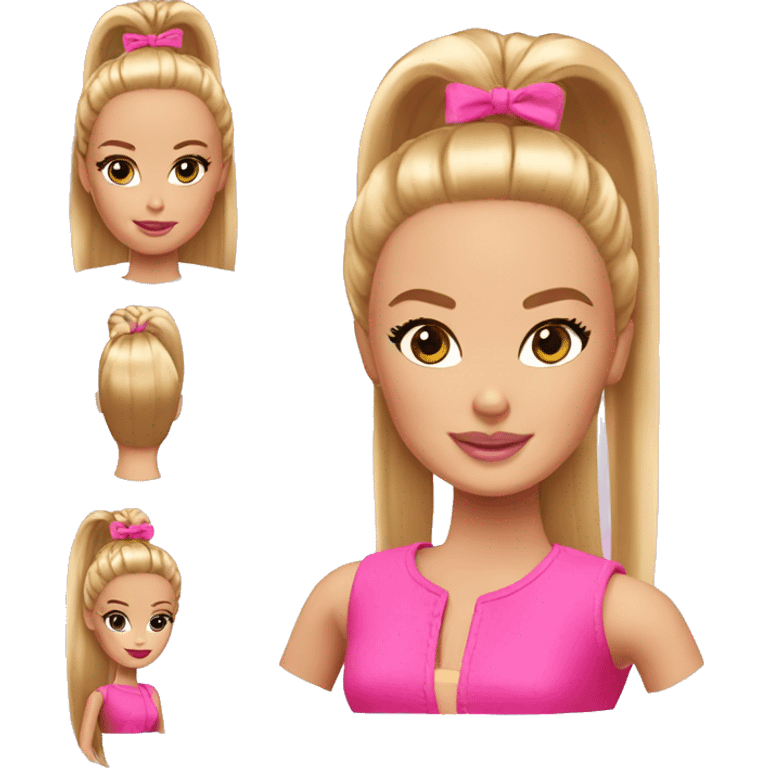 Barbie with single ponytail emoji