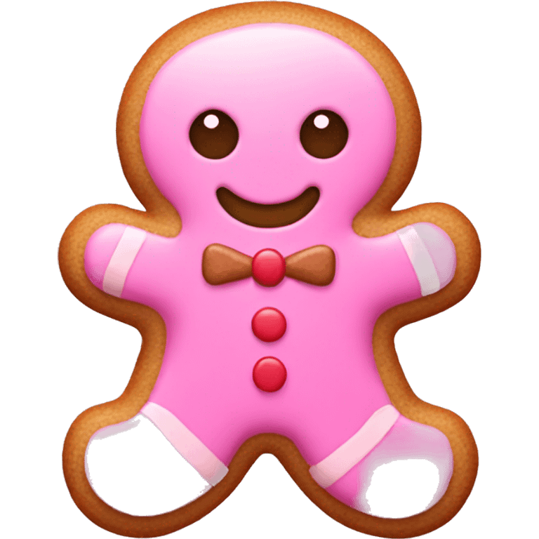 pink gingerbread man emoji