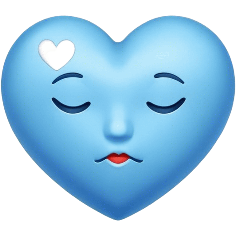 Bisous cœur bleu emoji