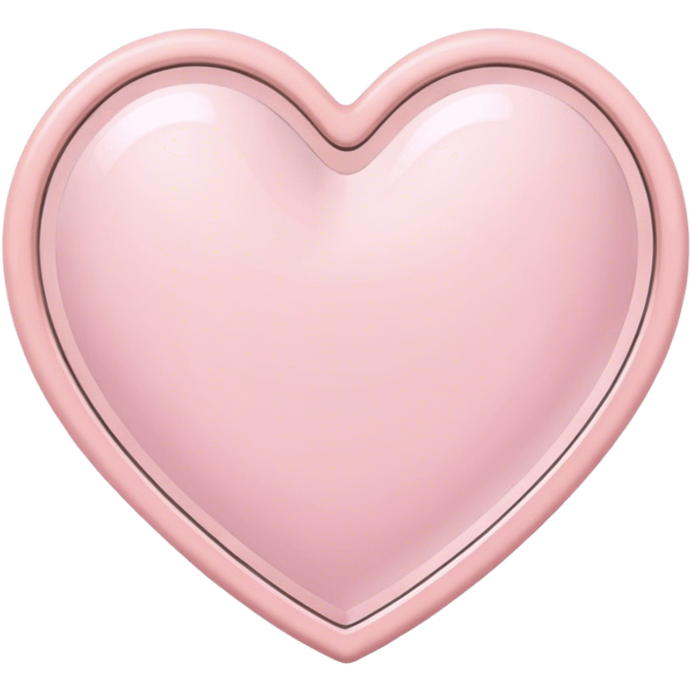 light pink heart and a mirror aesthetic emoji