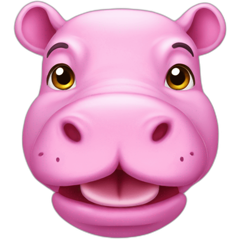 pink hippopotamus emoji