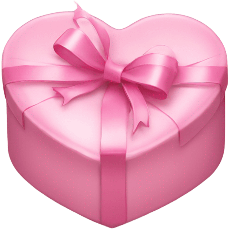 Heart shaped box with ribbon light pink emoji