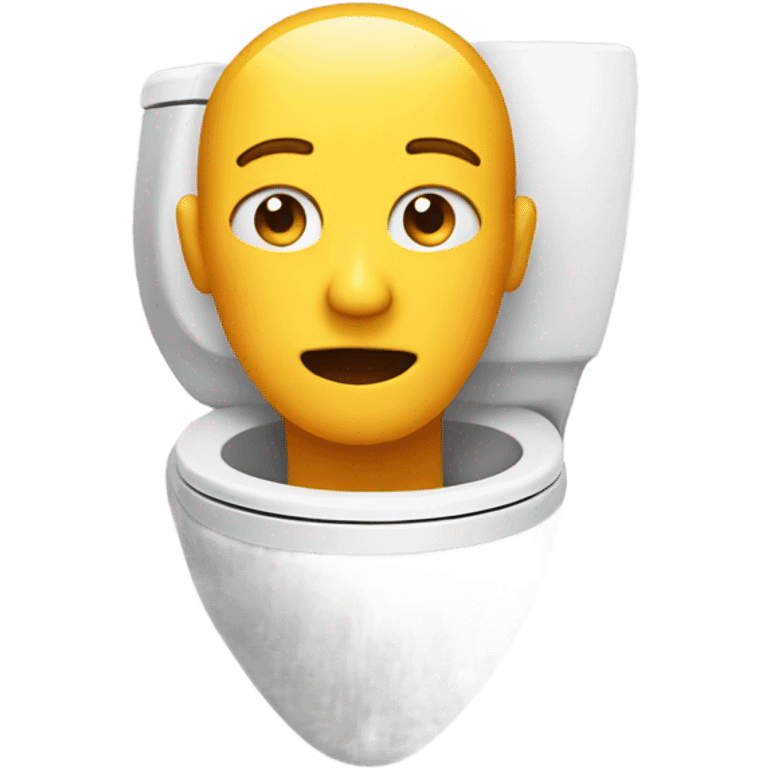 a head sticking out of a toilet emoji