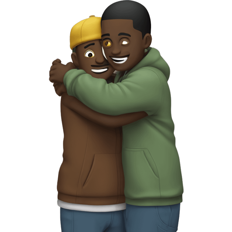 Gojo and Geto Hugging each other emoji