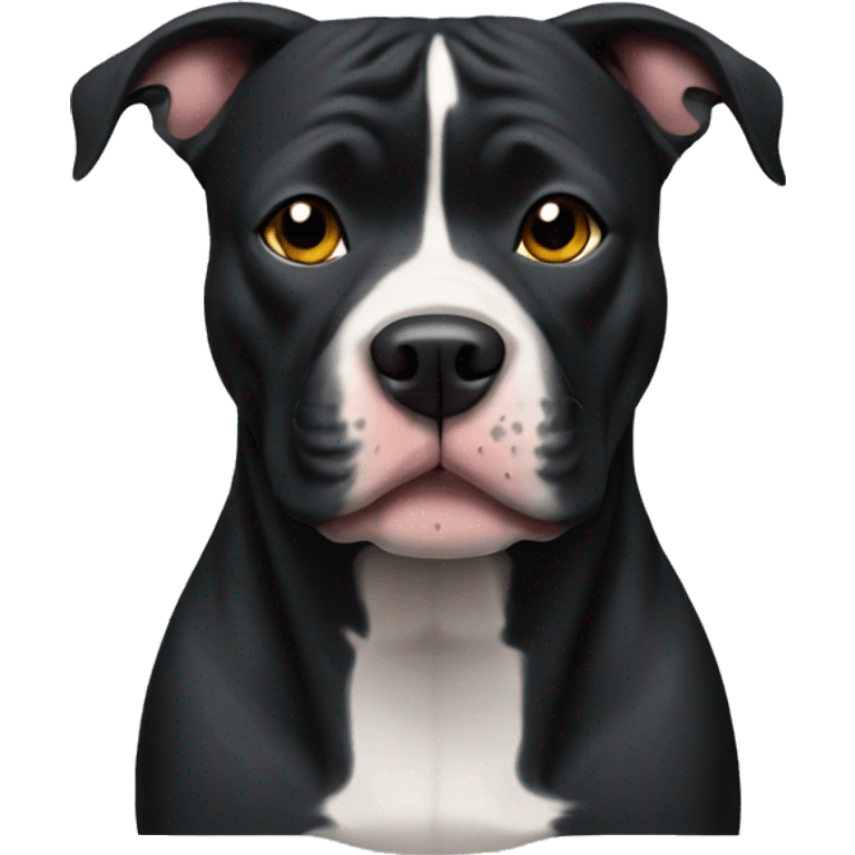 Pitbull black dog emoji