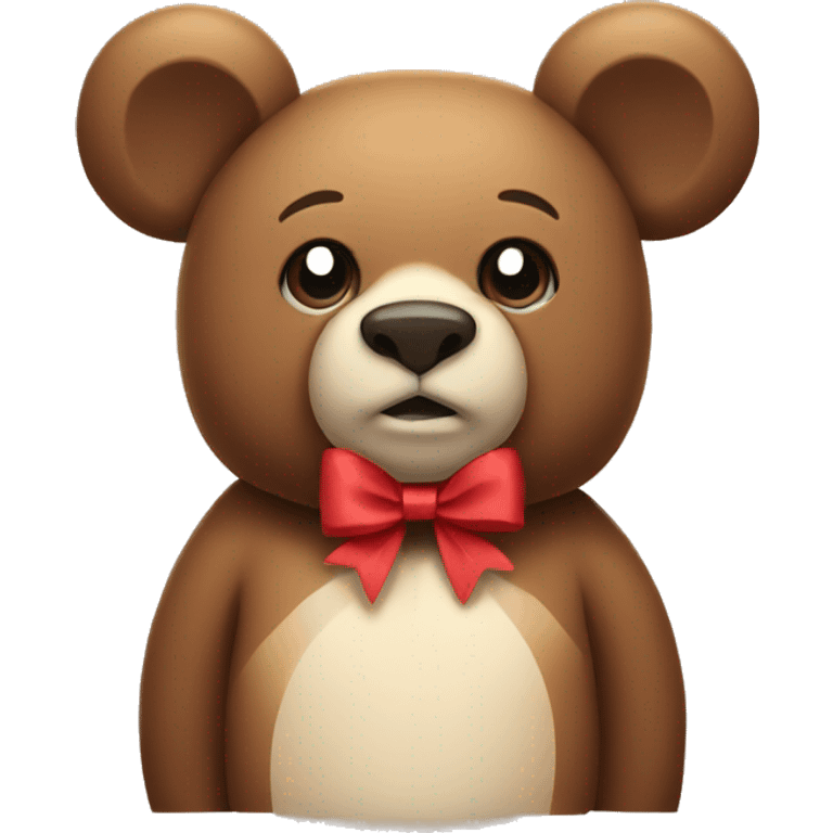 Bear with a bow emoji