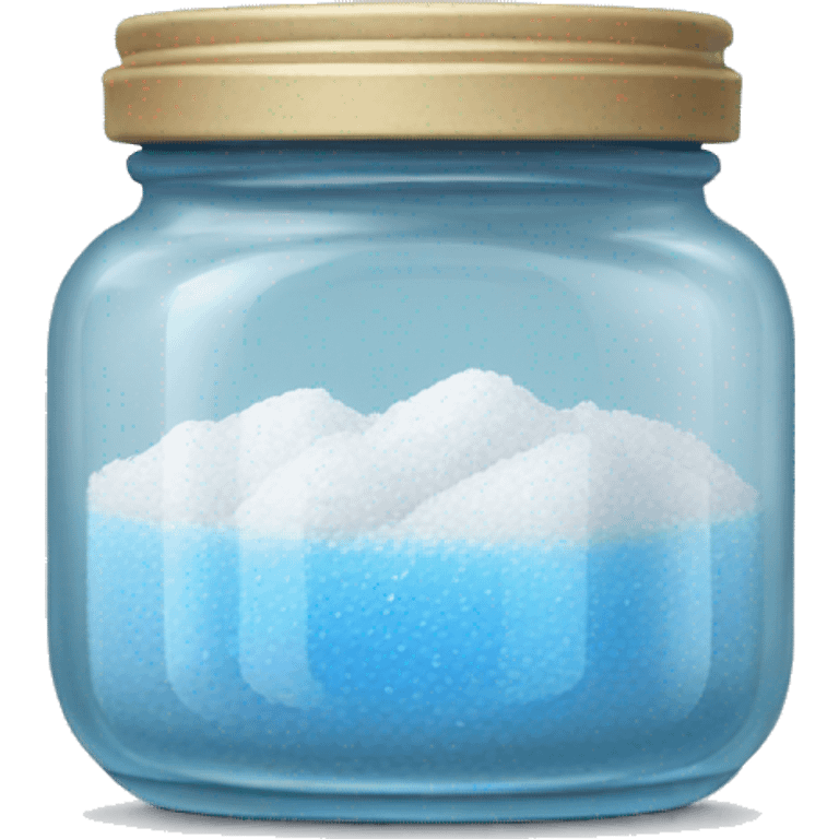 Salt in jars with blue lids emoji