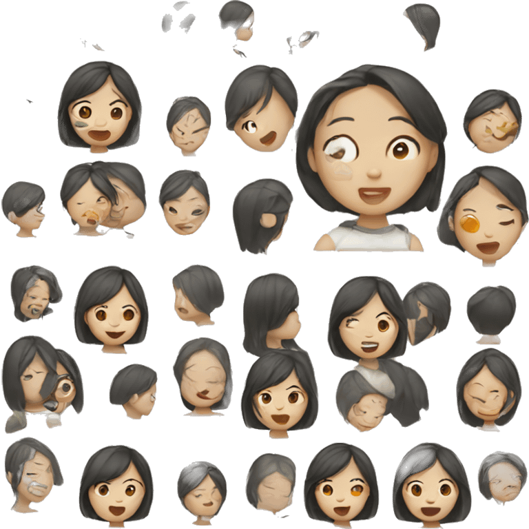 Asian girl in Vietnam  emoji