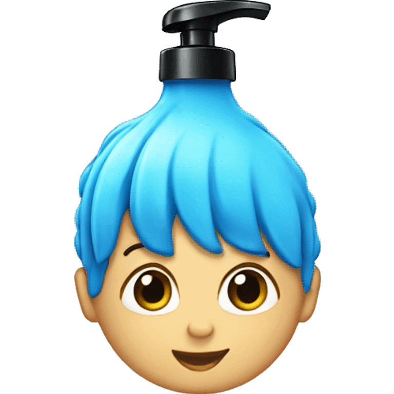 Blue Shampoo for baby  emoji