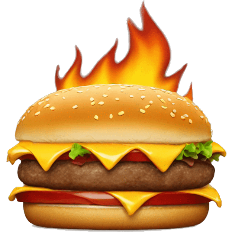 Burguer fire emoji