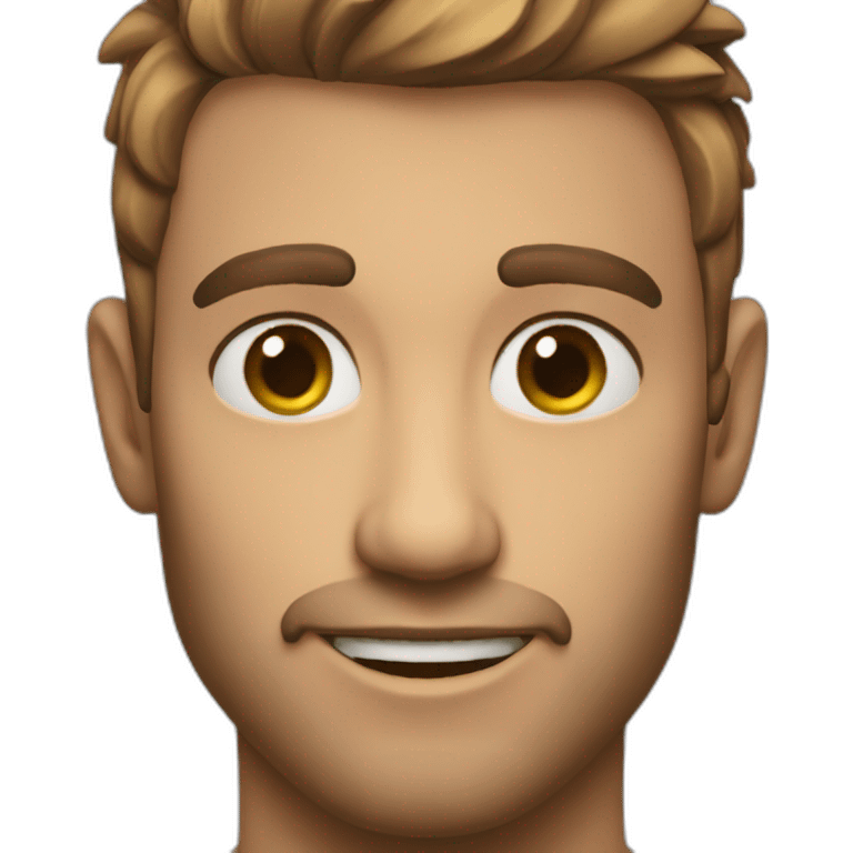 friendly gaze from handsome man emoji