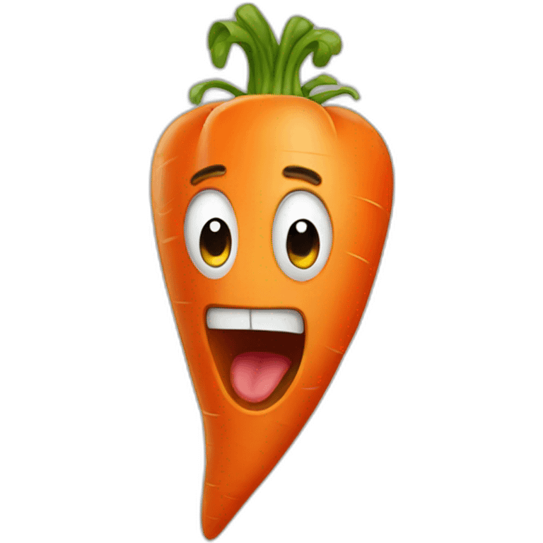 Screaming carrot emoji