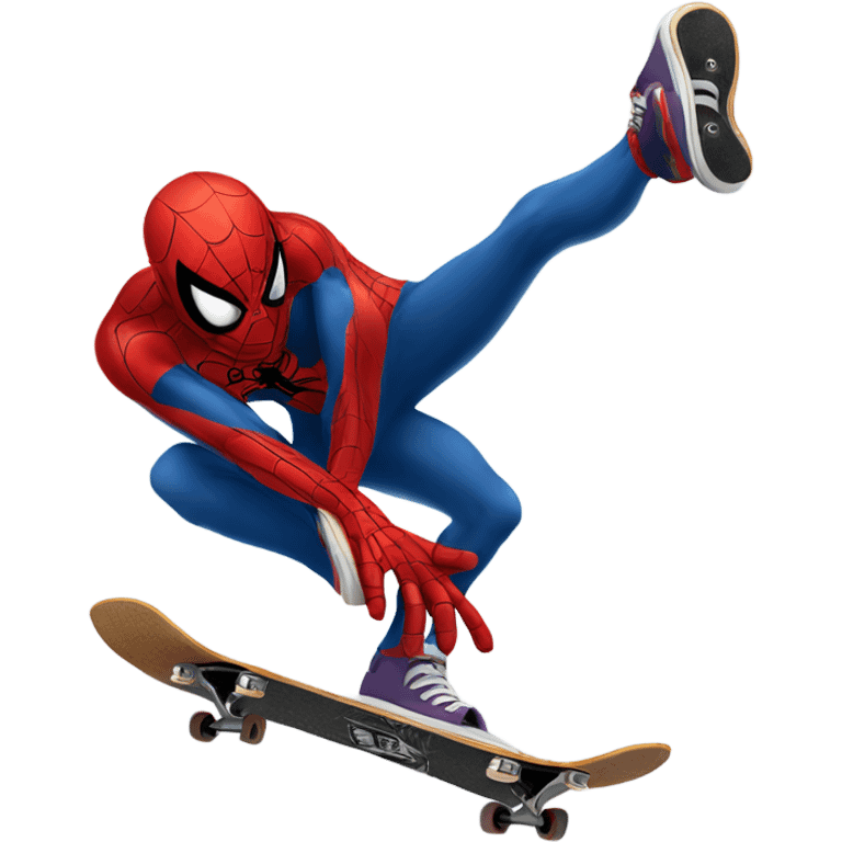 Spider-Man skate boarding  emoji