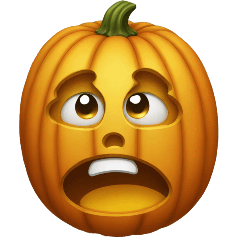 pumpkin crying emoji