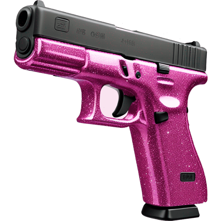 Pink glitter Glock emoji