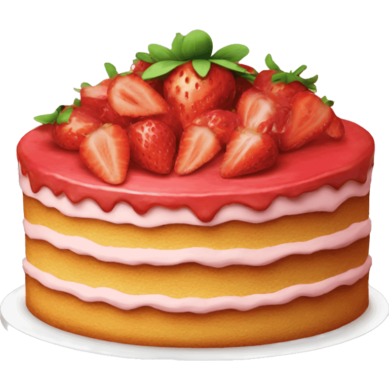 Strawberry cake emoji