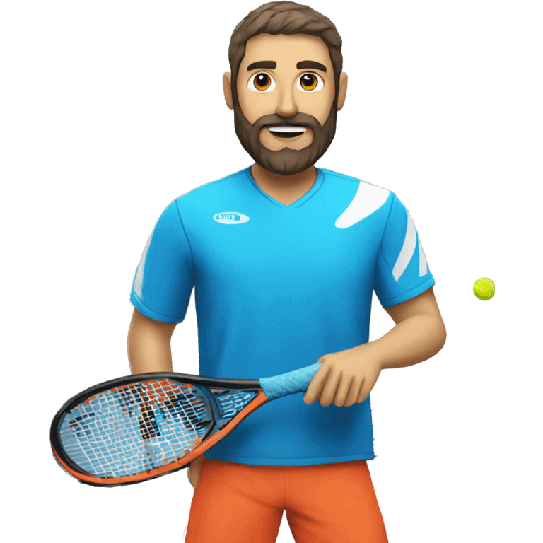 padel player with beard emoji