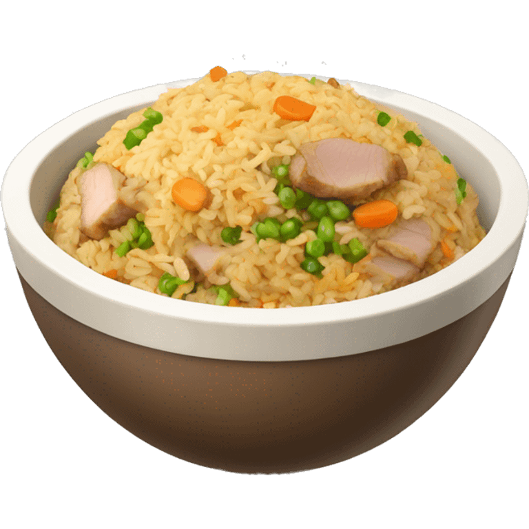 Pork fried rice emoji