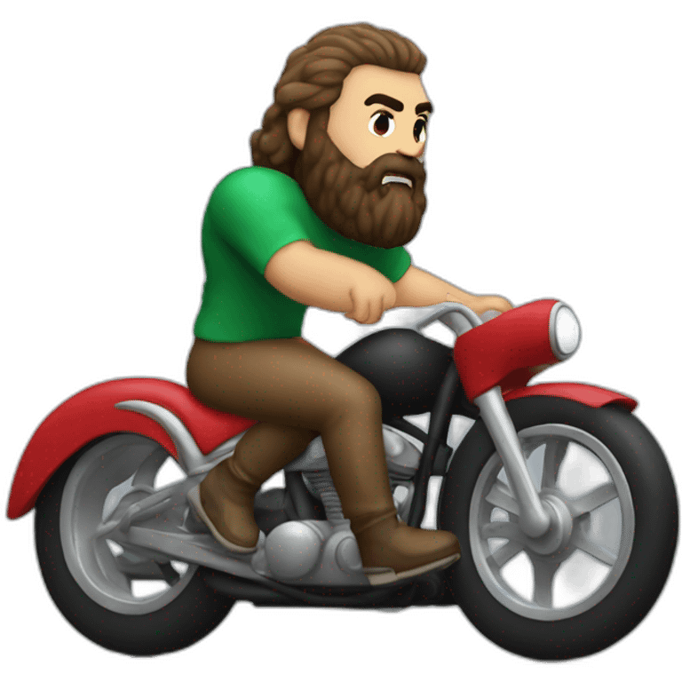 Jason kelce on a bike  emoji